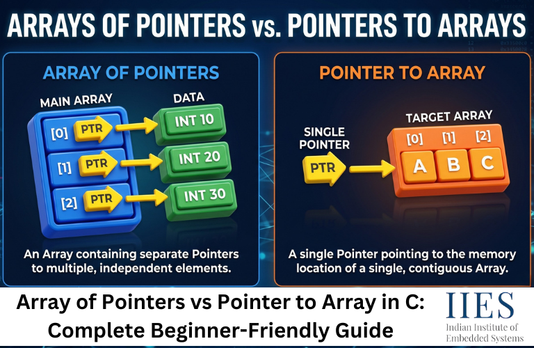 Array of Pointers vs Pointer to Array in C Complete Beginner-Friendly Guide