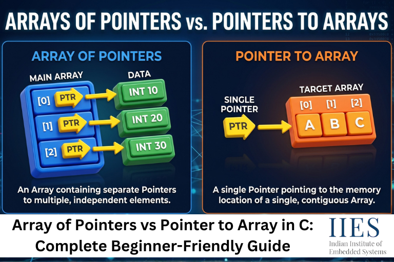 Array of Pointers vs Pointer to Array in C Complete Beginner-Friendly Guide
