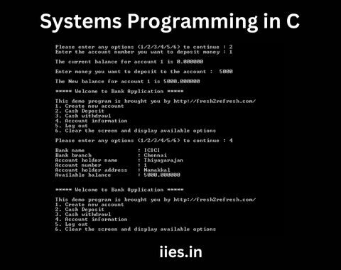 Coding at the Core: Systems Programming with C - iies