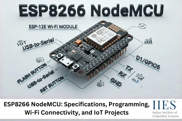 ESP8266 NodeMCU Specifications, Programming, Wi-Fi Connectivity, and IoT Projects