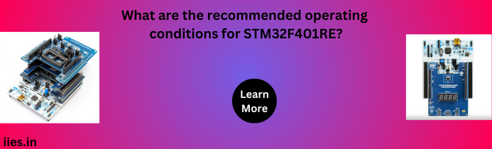 What are the recommended operating conditions for STM32F401RE?