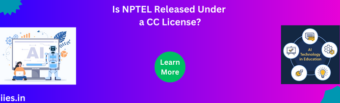 Is NPTEL Released Under a CC License?