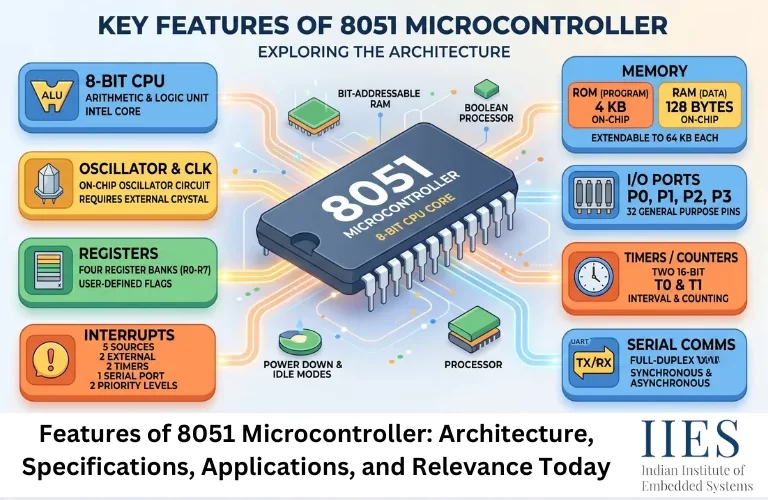 Features of 8051 Microcontroller Architecture, Specifications, Applications, and Relevance Today