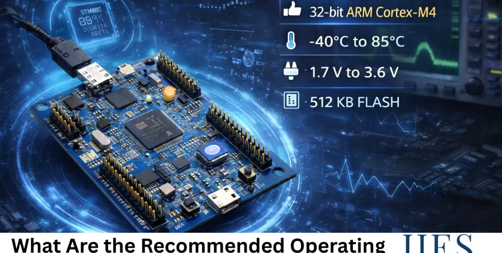 Recommended operating conditions for STM32F401RE