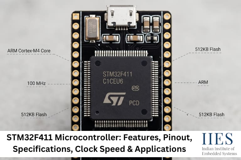 STM32F411 Microcontroller: Features, Pinout, Specifications, Clock Speed & Applications