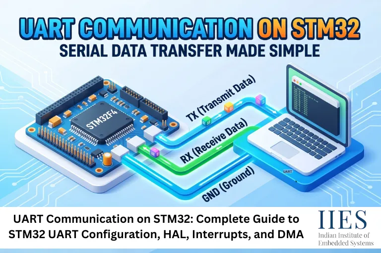 UART Communication on STM32 Complete Guide to STM32 UART Configuration, HAL, Interrupts, and DMA