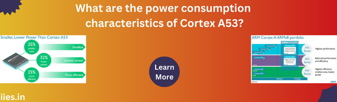 What are the power consumption characteristics of Cortex A53?