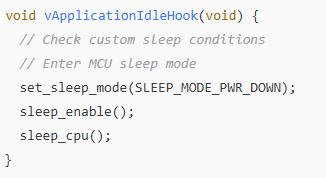 Arduino idle hook sleep mode demonstration