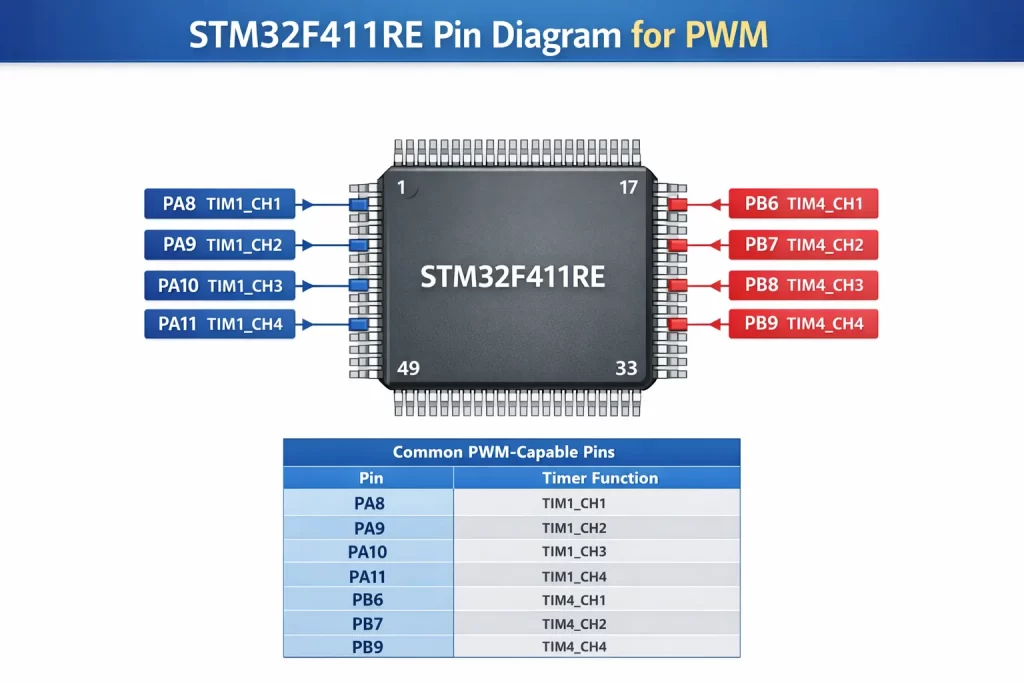 Common PWM-Capable Pins