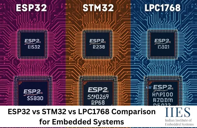 ESP32 vs STM32 vs LPC1768 Comparison for Embedded Systems