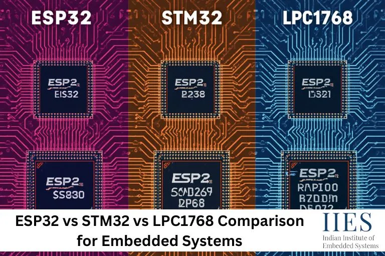 ESP32 vs STM32 vs LPC1768 Comparison for Embedded Systems